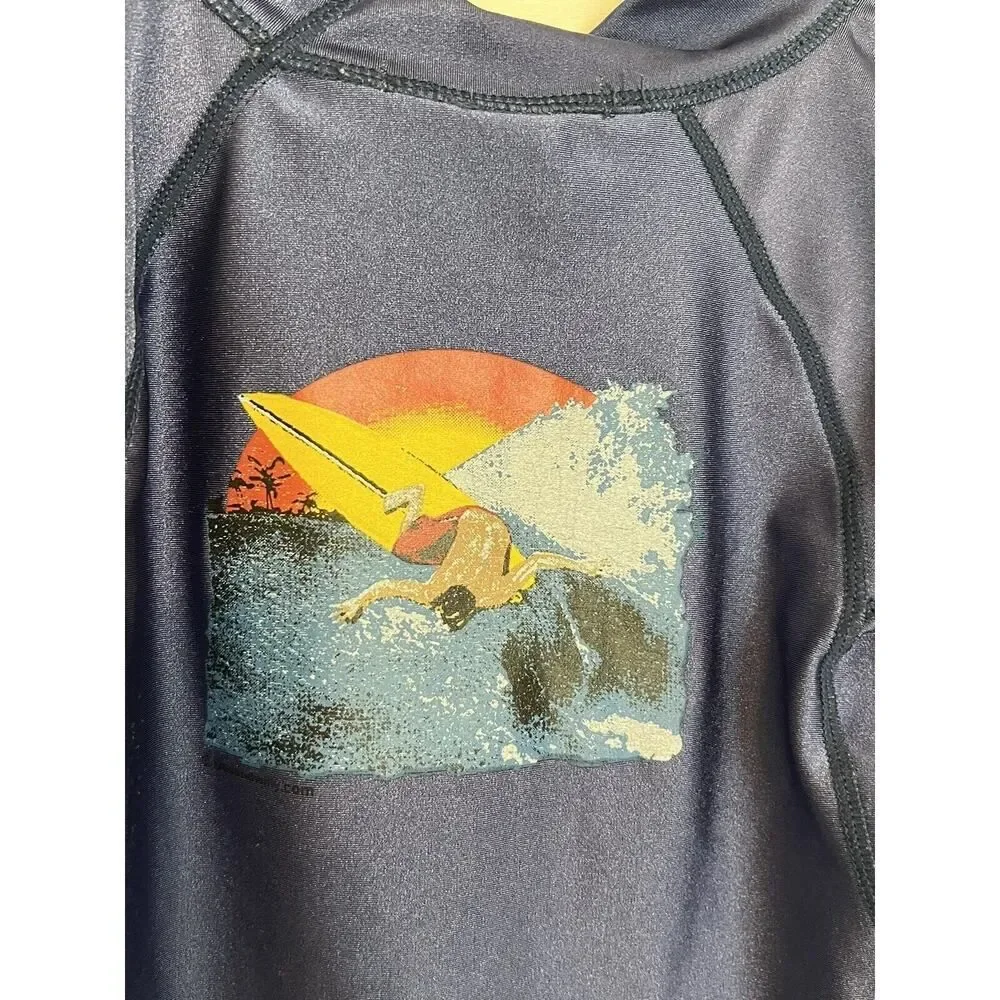 WES AND WILLY Toddler Boy Mock Neck Rash Guard SPF Sun Protection Swim Shirt 3T